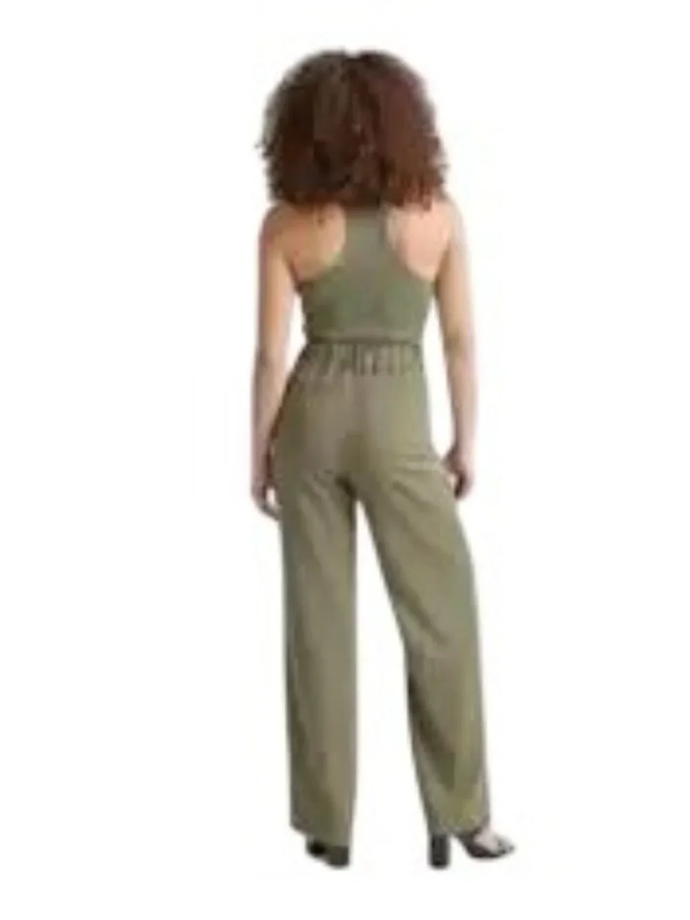 Quince Women's Stretch Crepe Pleated Wide Leg Pant in Olive Size 16 NWT - Picture 2 of 9